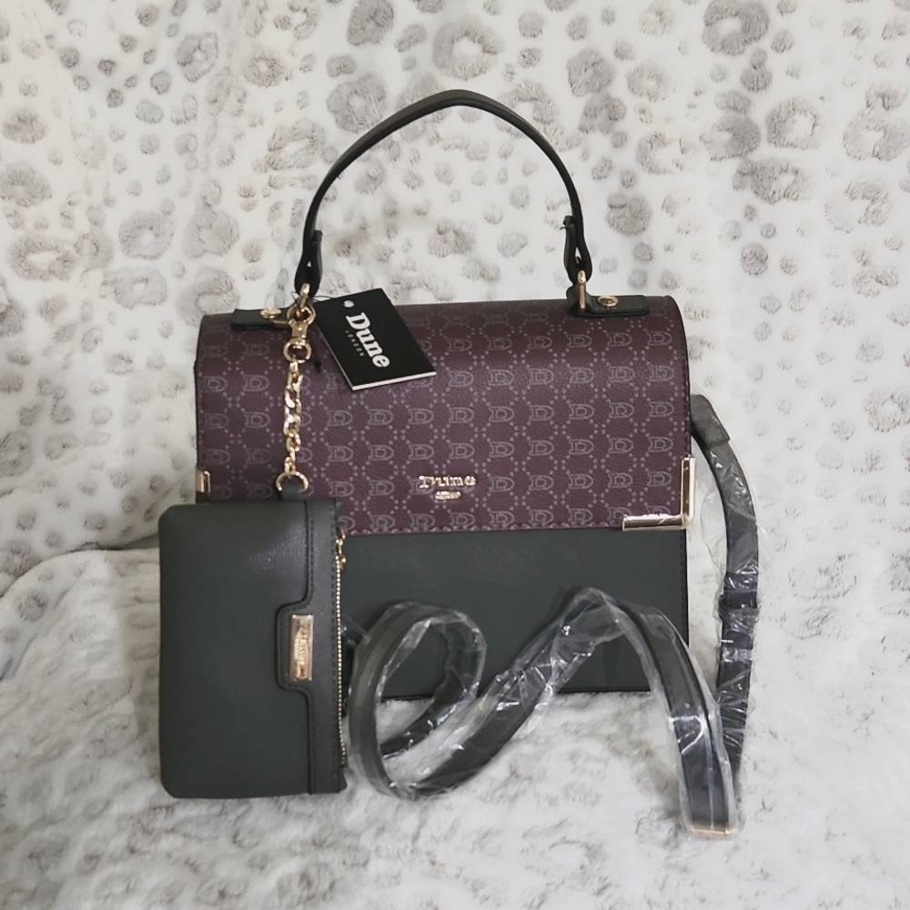 Dune London Crossbody Bag - dark grey and purple